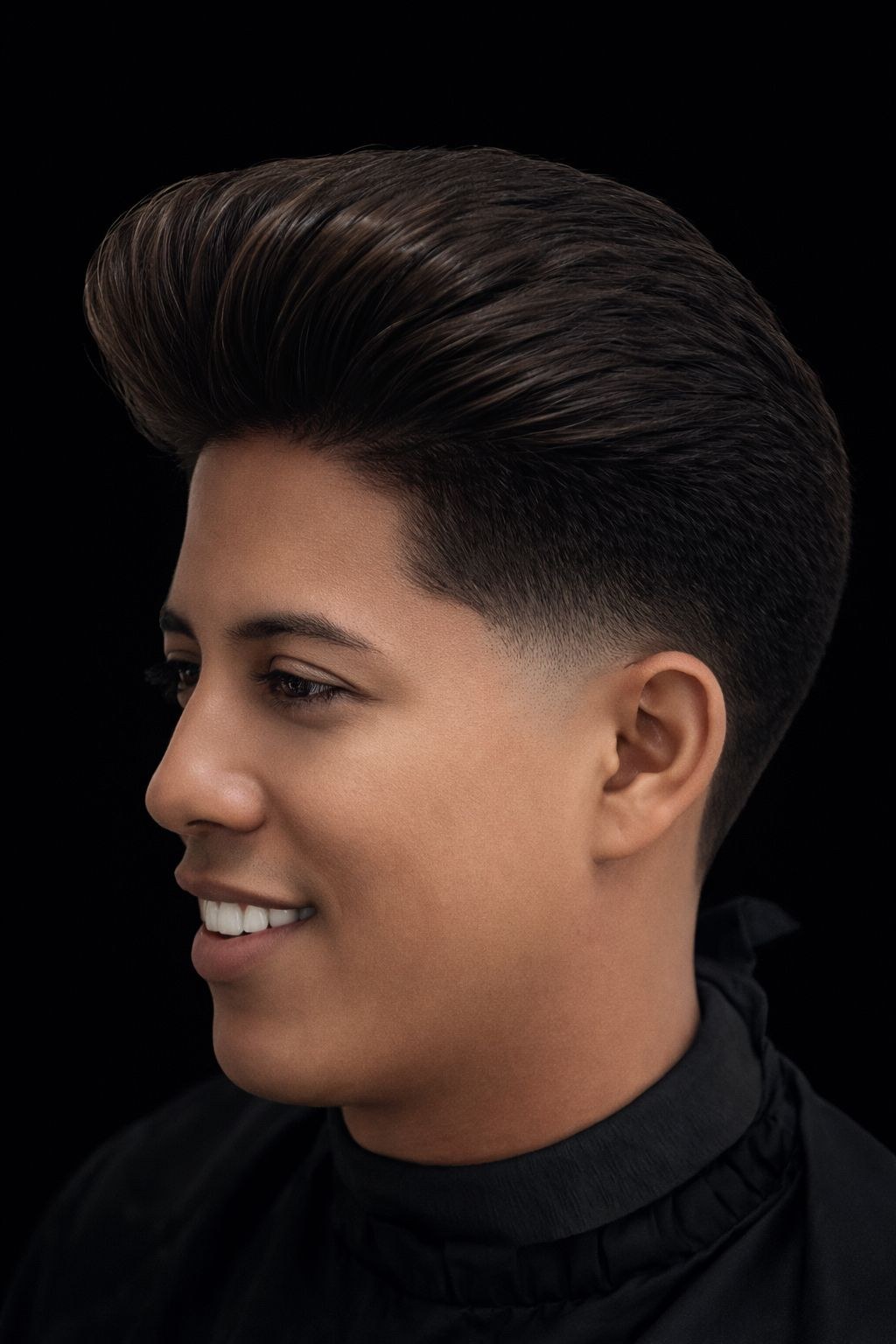 Corte estilizado com topo volumoso